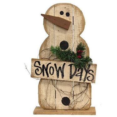 Snowy Days Snowgirl on Base - The Fox Decor